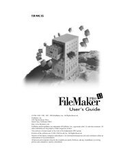 FileMaker Pro 4.1 Mac User's Guide