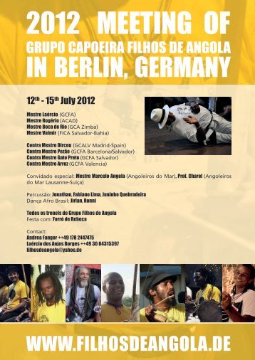 2012 MEETING OF - Grupo Capoeira Filhos de Angola, Berlin