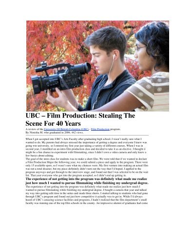 to read review - Film Program - University of British Columbia