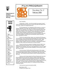 FILM PROGRAM Newsletter No. 3 February 2006