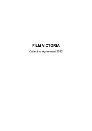 2012 Collective Agreement - Film Victoria