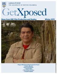 Winter 2011 - Film Program - University of British Columbia