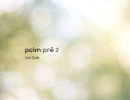 Palm Pre 2 User Guide (World Ready) - DevDB