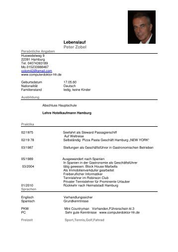 Lebenslauf Peter Zobel