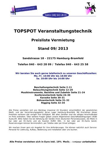 TOPSPOT Veranstaltungstechnik