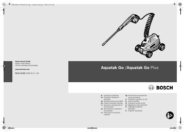 Aquatak Go /Aquatak Go Plus - Bosch