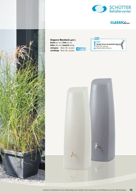 Katalog Stilvoll Regenwasser nutzen