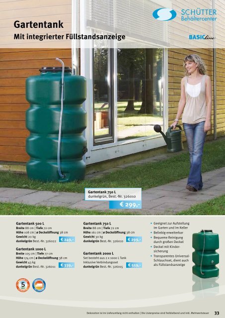 Katalog Stilvoll Regenwasser nutzen