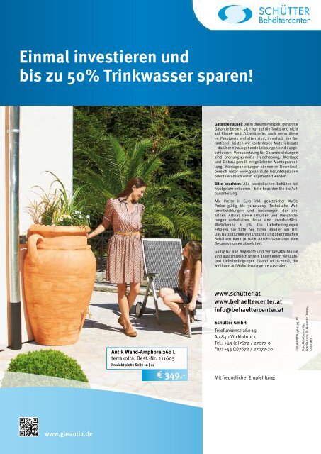 Katalog Stilvoll Regenwasser nutzen