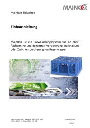 Einbauanleitung Mainrain Sickerbox