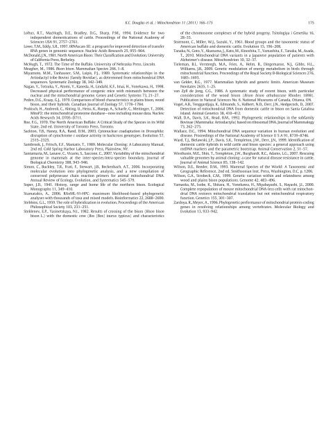 Complete mitochondrial DNA sequence analysis of Bison bison and ...