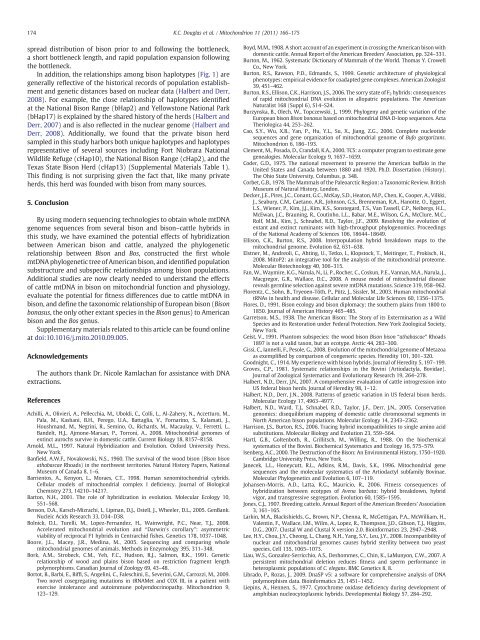 Complete mitochondrial DNA sequence analysis of Bison bison and ...