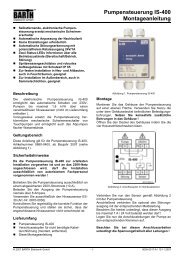 Pumpensteuerung IS-400 Montageanleitung