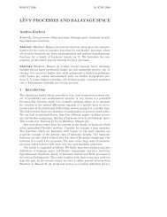 L`EVY PROCESSES AND BALAYAGE SPACE