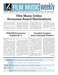 weekly FILM MUSIC - Film Music Magazine