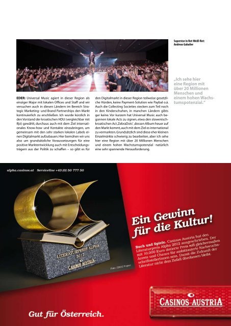 MediaDas Magazin für die österreichische Entertainment ...