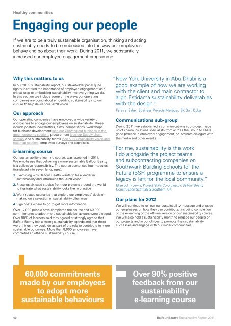 Sustainability Report 2011 - Balfour Beatty Rail