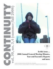 CONTINUITY vol. 30, no. 3,4 (summer/fall 2006) - Film Studies ...