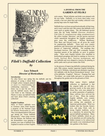 Filoli's Daffodil Collection