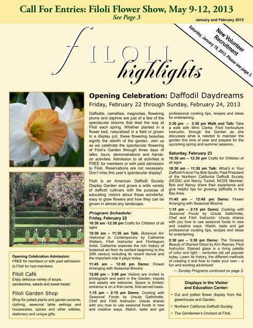 January/February 2013 Issue - Filoli