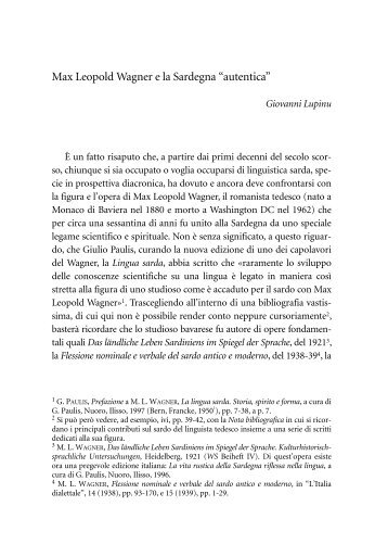 Giovanni Lupinu - Centro di studi Filologici Sardi
