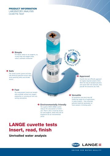 LANGE cuvette tests Insert, read, finish - Filter