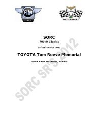 SORC TOYOTA Tom Reeve Memorial - fim africa