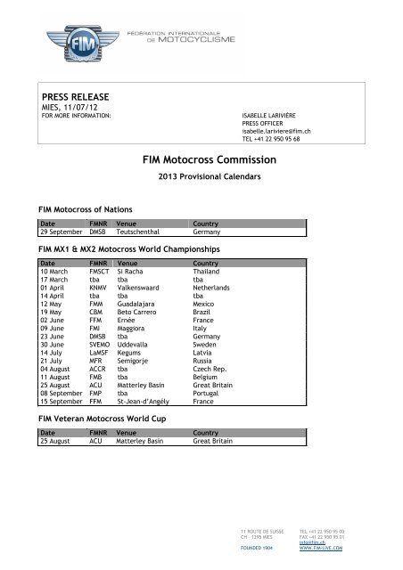 FIM Motocross Commission - fim africa