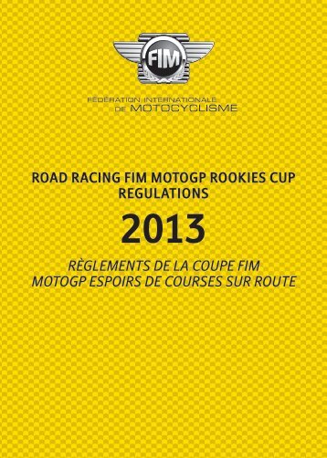 Règlements de la Coupe FIM MotoGP Espoirs de Courses sur ...