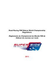 Road Racing FIM Sidecar World Championship Regulations ...