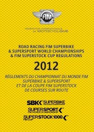 Road Racing FIM Superbike & Supersport World Championships