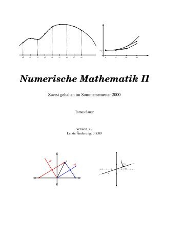 Nummerische Mathematik II - Fakultät für Informatik und Mathematik