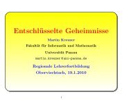 Entschlüsselte Geheimnisse - Fakultät für Informatik und Mathematik ...