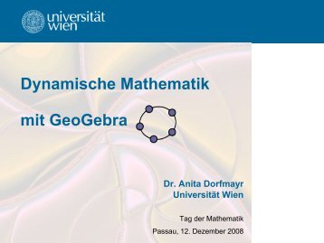 Dynamische Mathematik mit GeoGebra