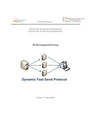 Dynamic Fast Send Protocol - Fakultät für Informatik und Mathematik ...