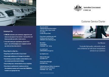 COMCAR Customer Service Charter