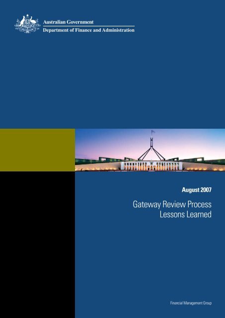 Gateway Review Process - Lessons Learned - Department of ...