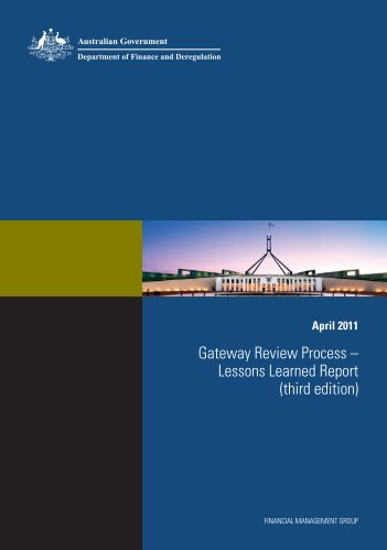 Gateway Review Process - Department of Finance and Deregulation