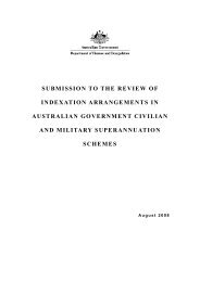 Submission to the Review of Indexation Arrangements in Australian ...
