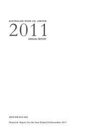 Australian River Co. Limited Annual Report 2011 - Department of ...
