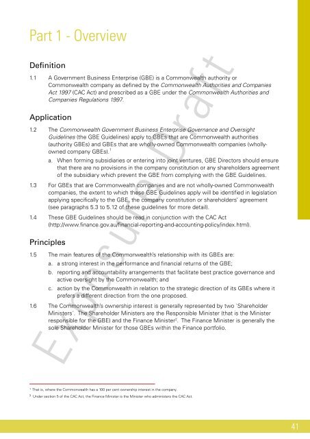 Review of Commonwealth Government Business Enterprises ...