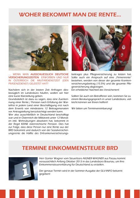 GLV News 1/2013 Zeitung des Grenzgängerverbandes OÖ
