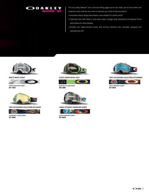 Oakley MX Google Catalog