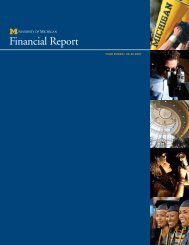 Financial Report - Finance - University of Michigan