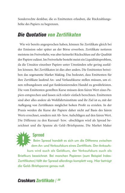 Crashkurs Zertifikate - boersenbuchverlag.de