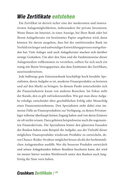 Crashkurs Zertifikate - boersenbuchverlag.de