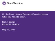 On the Front Lines of Business Valuation Issues What you need to ...