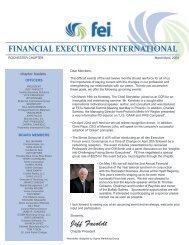 April 2009 Newsletter - Financial Executives International