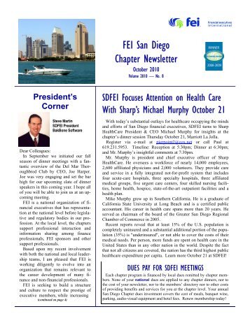 October 2010 Newsletter - Financial Executives International