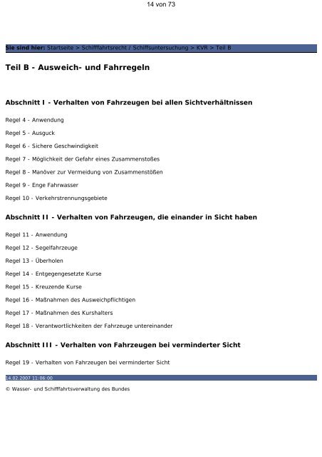 Elektronisches Wasserstraßen-Informationssystem - [KVR]